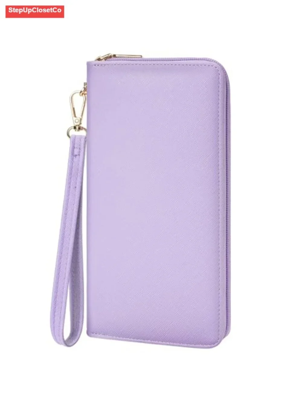 Women's Faux Leather Clutch Wallet with RFID Blocking, Removable Wristlet